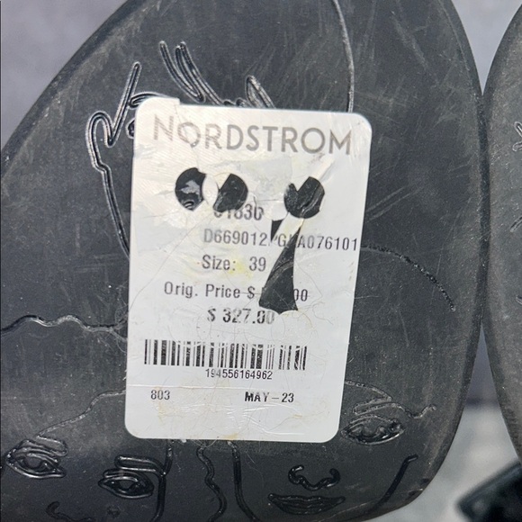 NWT AGL Janis Sandal Black Platform Sandals Heel Ankle Wrap Buckle Size 39 - Picture 8 of 10